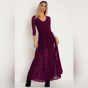 NWT BlackMilk Hieroglyphics Jewel 3/4 Sleeve Maxi Dress